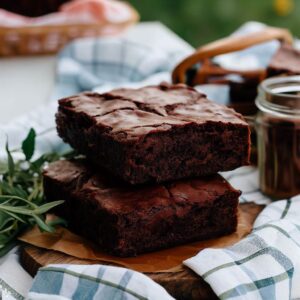 chocolate picnic cake, brownie